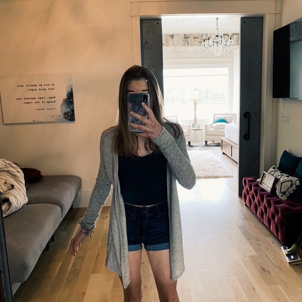 American eagle gray cardigan